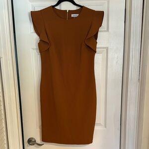 Calvin Klein Sheath Dress with Flutter Cap Sleeves